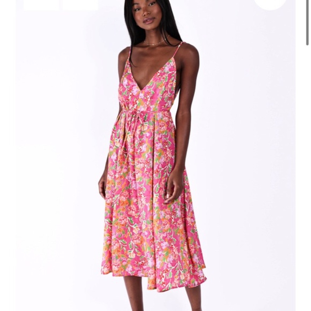 Lovely bright pink slip dress